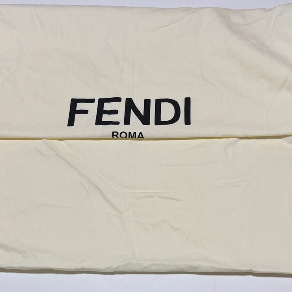 Fendi Cream Dust Bag with Black Logo 23 1/2 by 17 inches - Picture 2 of 2